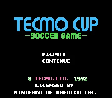 Tecmo Cup - Football Game (Europe) screen shot title